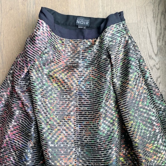 Sachin + Babi Noir mesh midi full skirt, 6 - Picture 4 of 8